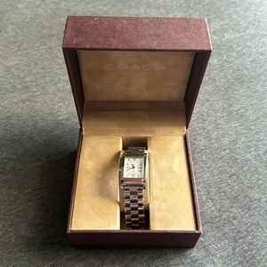 Coach Watch Silver with Original Box, Manual, and Card